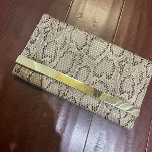 Steve Madden Snakeskin Clutch